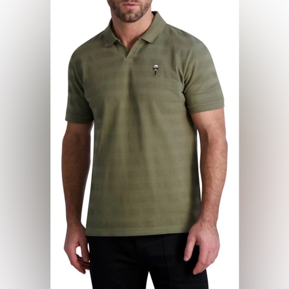 Karl Lagerfeld Split neck polo shirt. NWT size M